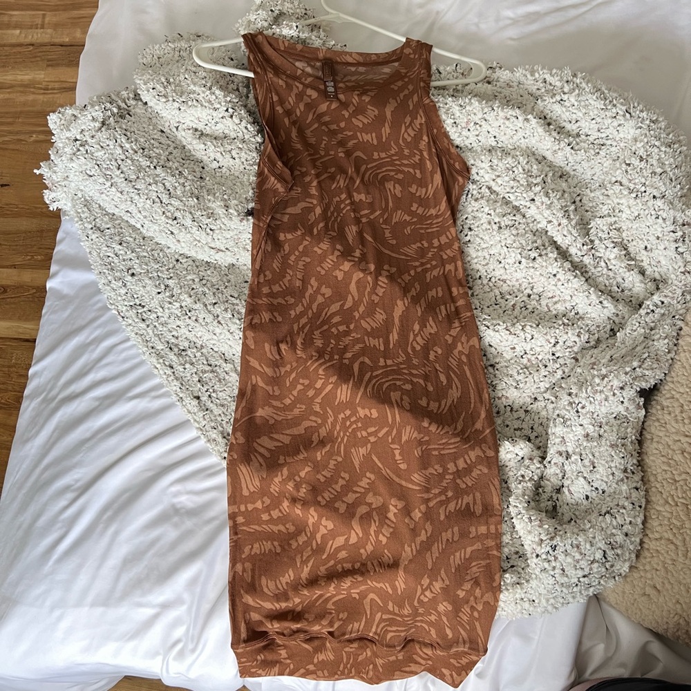 SUMMER MESH HIGH NECK TANK DRESS